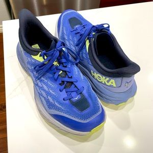 Women’s HOKA Speedgoat 5 trail running and hiking shoes. Blue -Women’s 9.5.